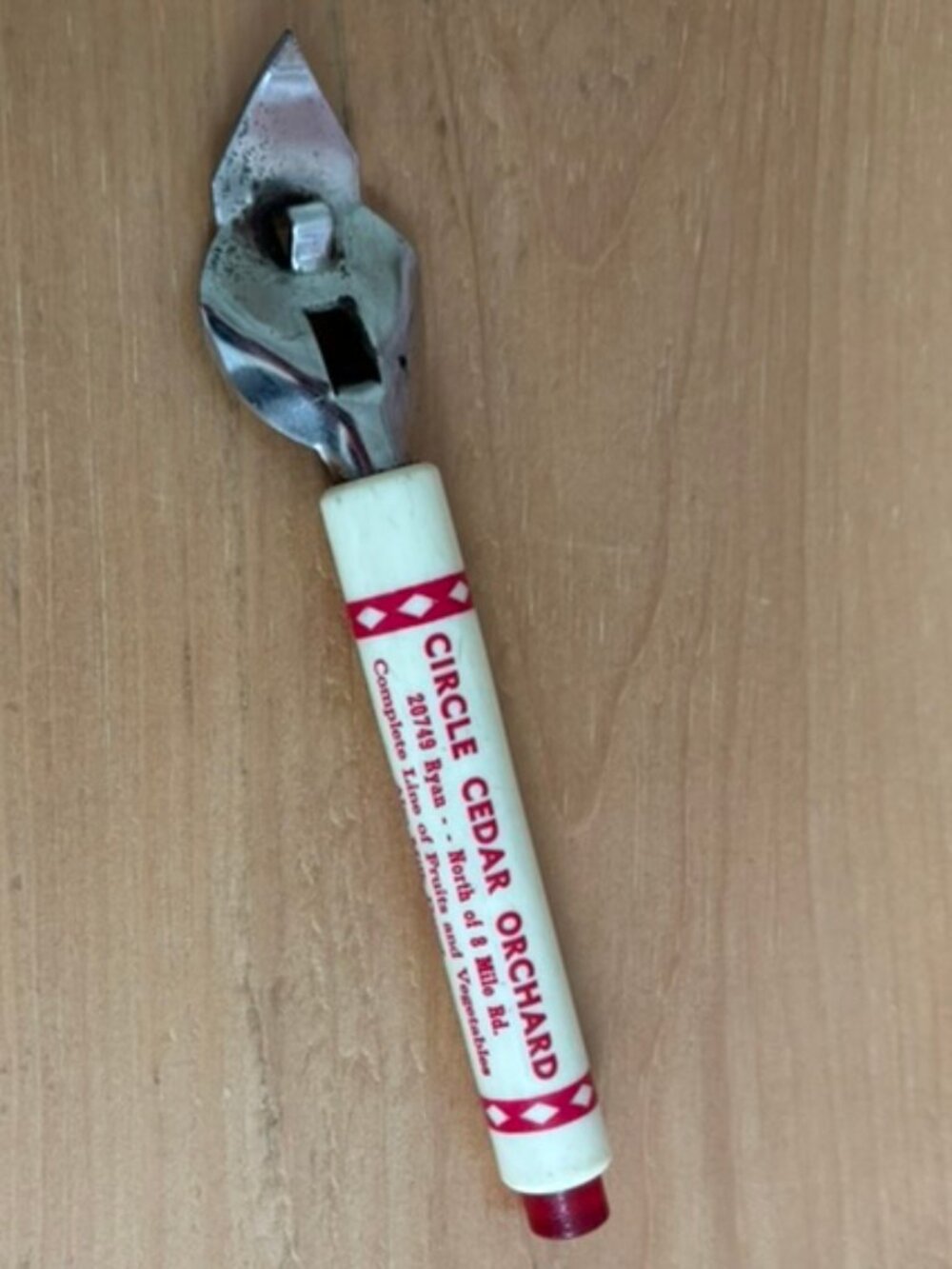 Vintage Can and Bottle Opener "Circle Cedar Orchard"